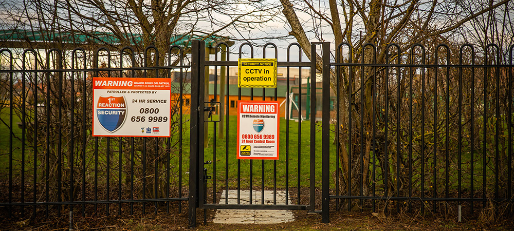 1st Reaction signs outside a school