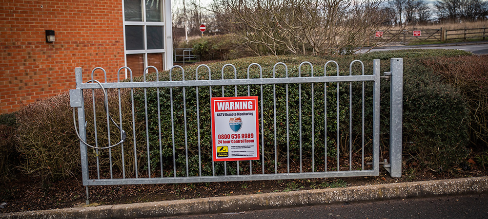 1st Reaction sign on a gate